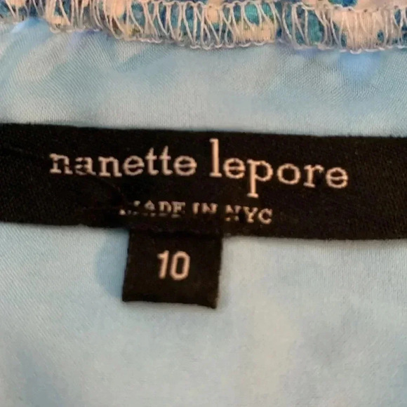 nanette lepore 100% silk resort /summer skirt w deep slits at the front & back - Picture 4 of 8